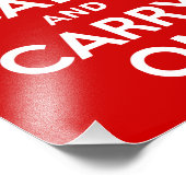 Ruhe bewahren und Foto tragen (Ecke)