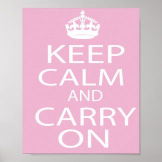 Ruhe bewahren und Geschenke tragen - rosa Poster