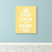 Ruhe bewahren und hellgelb tragen leinwanddruck (Insitu (Holzboden))