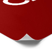 Ruhe bewahren und in Maroon weiterfahren Poster (Ecke)