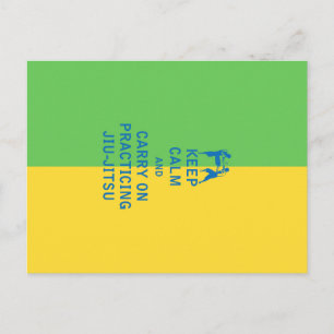 Ruhe bewahren und Jiu-Jitsu trainieren Postkarte