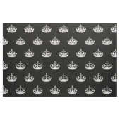 Ruhe bewahren und Kronen-Muster tragen Stoff (Fat Quarter (45,7 x 55,9 cm))