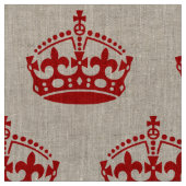 Ruhe bewahren und Kronen-Muster tragen Stoff (Nahaufnahme)