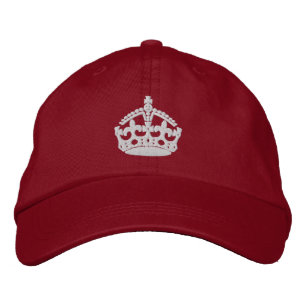 Ruhe bewahren und Kronen tragen Bestickte Baseballkappe