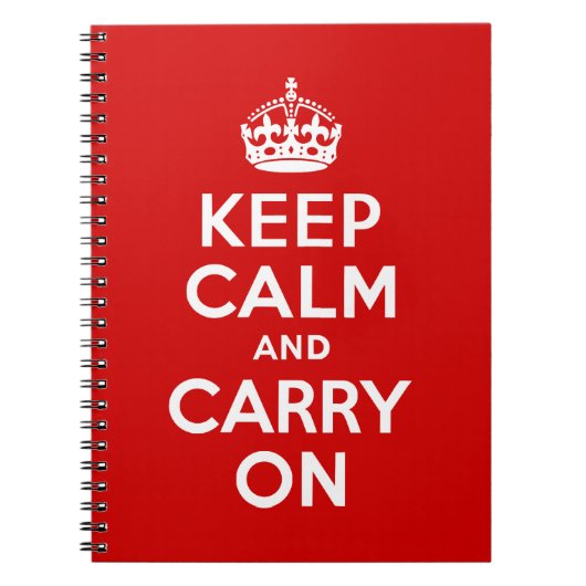 Ruhe bewahren und Notebook behalten Notizblock (Vorderseite)