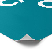 Ruhe bewahren und On_AQUA tragen Poster (Ecke)