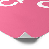 Ruhe bewahren und On_PINK tragen Poster (Ecke)