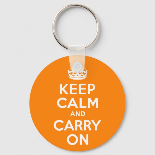 Ruhe bewahren und Orange tragen Schlüsselanhänger (Vorderseite)