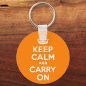 Ruhe bewahren und Orange tragen Schlüsselanhänger (Vorderseite)
