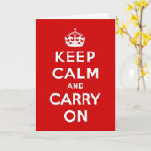 Ruhe bewahren und originalrot tragen karte (Gelbe Blume)