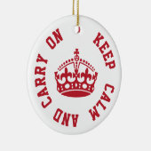 Ruhe bewahren und Personalisierten TEXT beibehalte Keramikornament (Rechts)