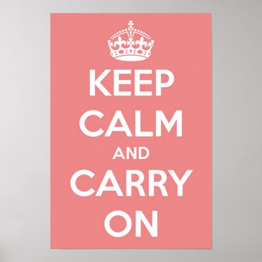 Ruhe bewahren und Poster tragen (Vorne)
