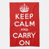 Ruhe bewahren und Rot tragen Handtuch (Vertikal)