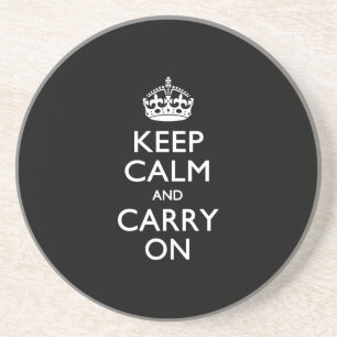 Ruhe bewahren und schwarz tragen getränkeuntersetzer