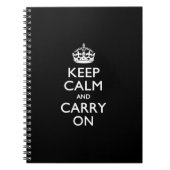 Ruhe bewahren und schwarz tragen notizblock (Vorderseite)