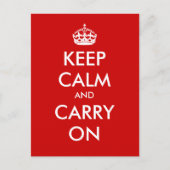 "Ruhe bewahren und sich fortbewegen" - Erstellen S Postkarte (Vorderseite)