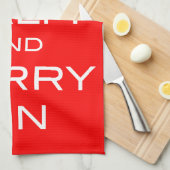 Ruhe bewahren und tragen - Küche Tee Geschirr Hand Handtuch (Viertel Falte)