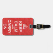 Ruhe bewahren und Vintag bleiben Gepäckanhänger (Vorderseite horizontal)