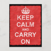 Ruhe bewahren und Vintag weiterführen Postkarte (Vorderseite)