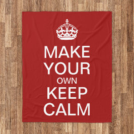 Ruhe bewahren und Vorlage weiterführen Fleecedecke