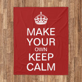 Ruhe bewahren und Vorlage weiterführen Fleecedecke