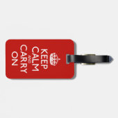 Ruhe bewahren und weiter fahren gepäckanhänger (Rückseite horizontal)