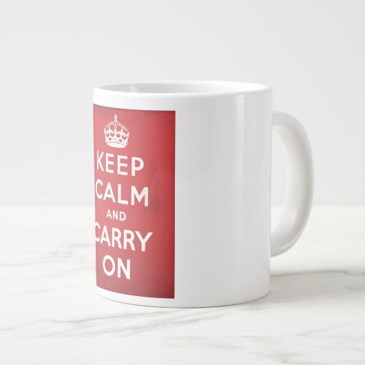 Ruhe bewahren und weiter fahren Jumbo-Tasse (Vorderseite Rechts)