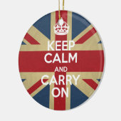 Ruhe bewahren und weiter fahren keramik ornament (Links)