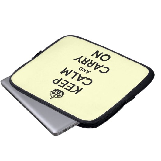 Ruhe bewahren und weiter fahren laptopschutzhülle (Vorne Knopf)