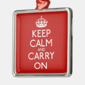 Ruhe bewahren und weiter fahren ornament aus metall (Links)