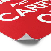 Ruhe bewahren und weiter fahren poster (Ecke)