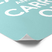 Ruhe bewahren und weiter fahren poster (Ecke)