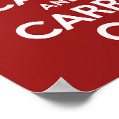 Ruhe bewahren und weiter fahren poster (Ecke)