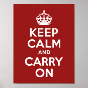 Ruhe bewahren und weiter fahren poster