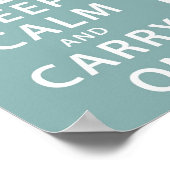 Ruhe bewahren und weiter fahren poster (Ecke)