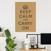 Ruhe bewahren und weiter fahren poster (Heimbüro)