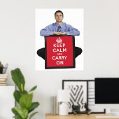 Ruhe bewahren und weiter fahren poster (Heimbüro)