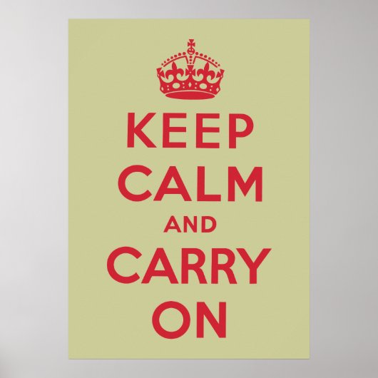 Ruhe bewahren und weiter fahren poster (Vorne)