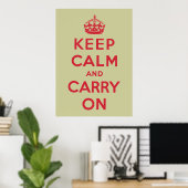 Ruhe bewahren und weiter fahren poster (Heimbüro)