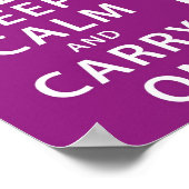 Ruhe bewahren und weiter fahren poster (Ecke)