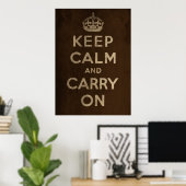 Ruhe bewahren und weiter fahren poster (Heimbüro)