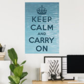 Ruhe bewahren und weiter fahren poster (Heimbüro)