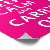 Ruhe bewahren und weiter fahren poster (Ecke)