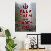 Ruhe bewahren und weiter fahren poster (Heimbüro)