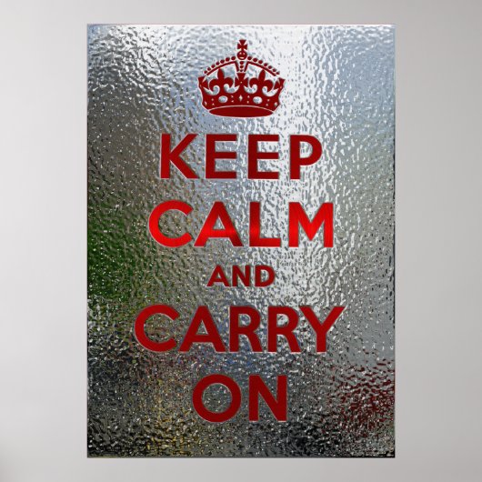 Ruhe bewahren und weiter fahren poster (Vorne)
