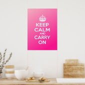 Ruhe bewahren und weiter fahren poster (Küche)