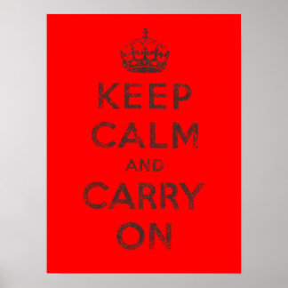 Ruhe bewahren und weiter fahren poster