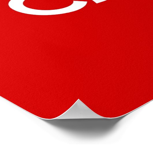 Ruhe bewahren und weiter fahren poster (Ecke)