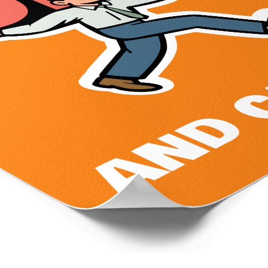 Ruhe bewahren und weiter fahren poster (Ecke)