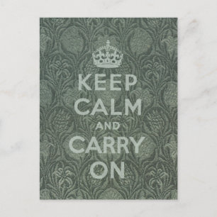 Ruhe bewahren und weiter fahren postkarte